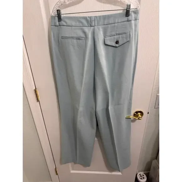 A New Day Women's Light Blue Pleated Wide Leg Trousers Size 12 - Picture 3 of 10